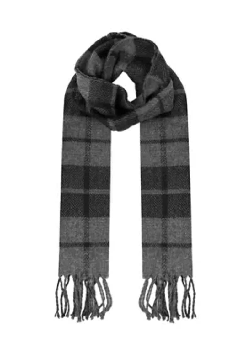 Men's Reversible Tonal Plaid Scarf