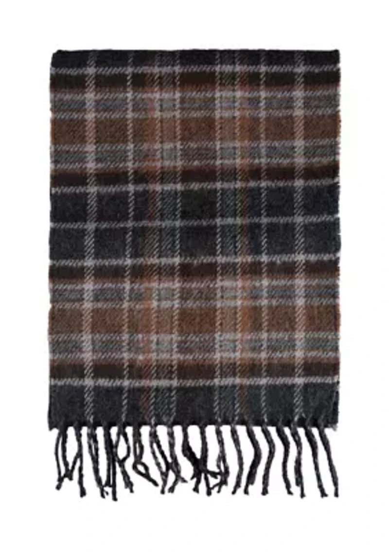 Reversible Plaid to Solid Scarf