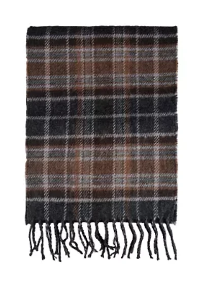 Reversible Plaid to Solid Scarf
