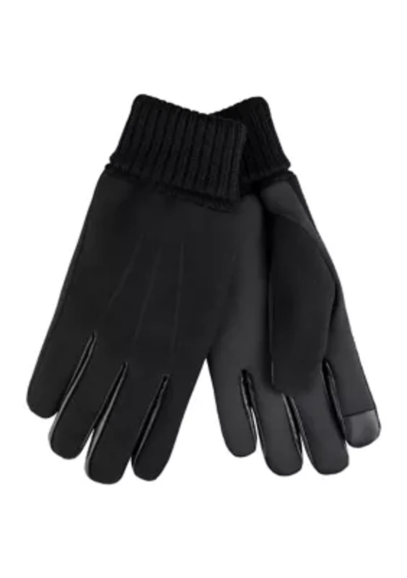 Stretch Gloves with Knit Cuffs