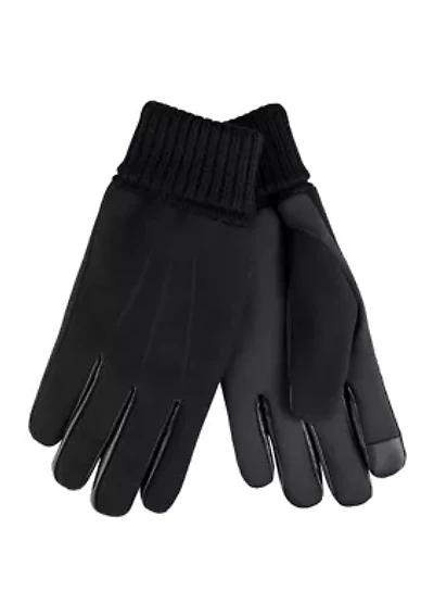 Stretch Gloves with Knit Cuffs