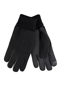 Stretch Gloves with Knit Cuffs
