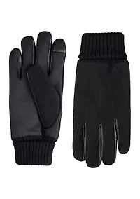 Stretch Gloves with Knit Cuffs