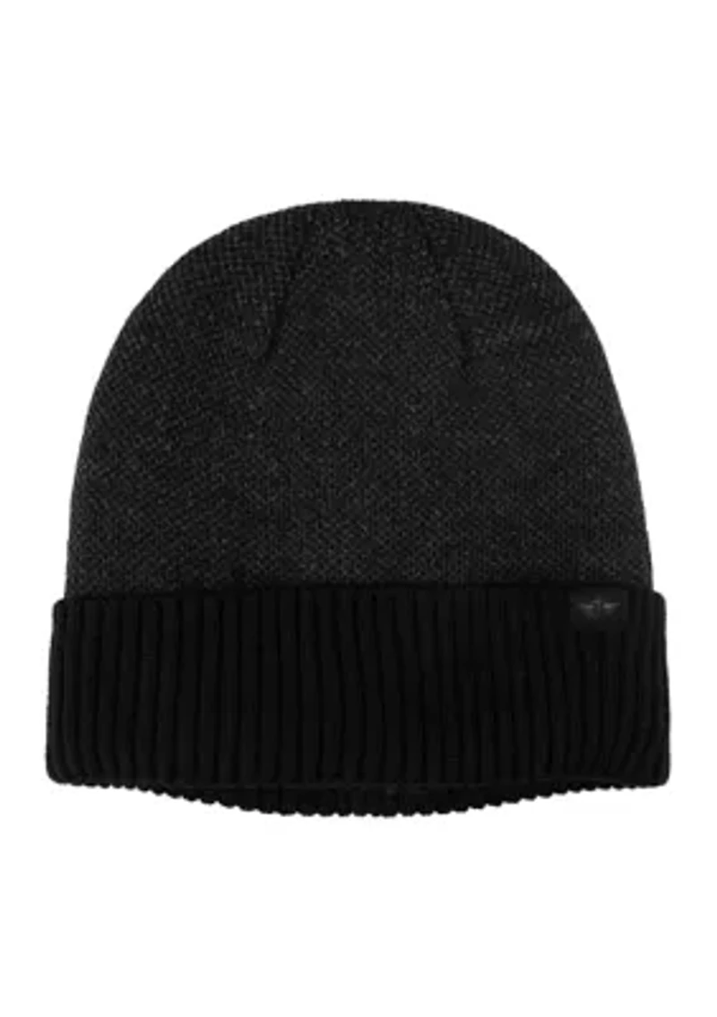Micro Check Cuffed Beanie