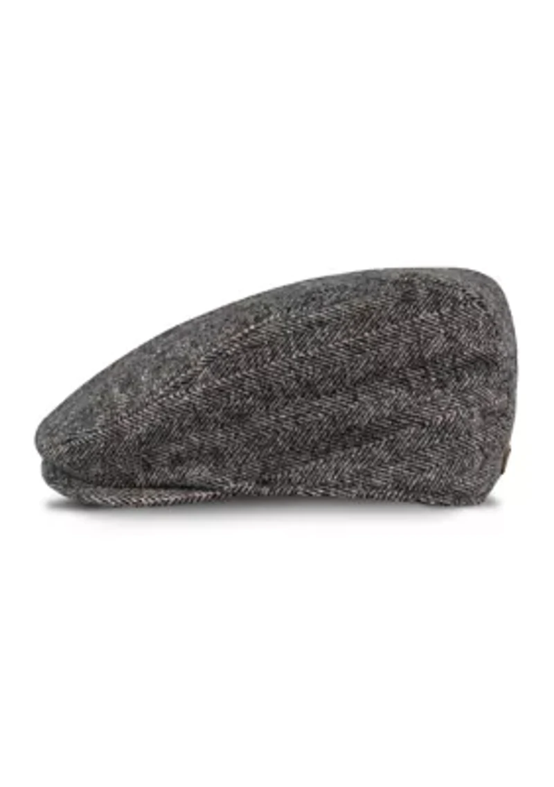 Herringbone Plaid Flat Top Ivy Hat