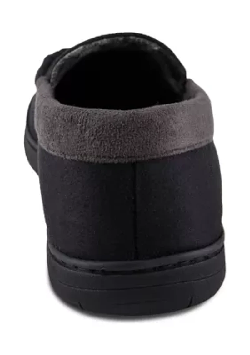 Contrast Microsuede Venetian Slippers