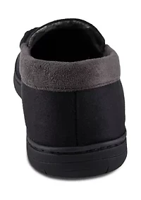 Contrast Microsuede Venetian Slippers