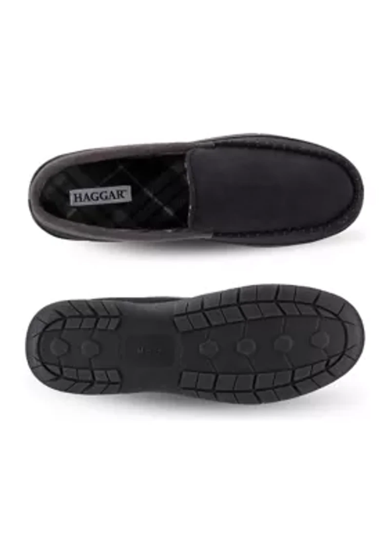 Contrast Microsuede Venetian Slippers