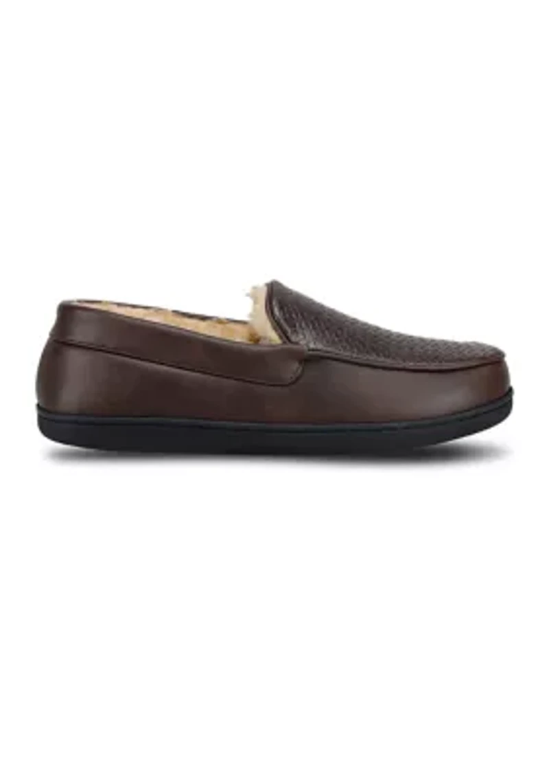 Basketweave Emboss Closeback Slippers
