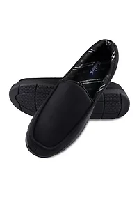 Moccasin Slippers with Plaid Lining