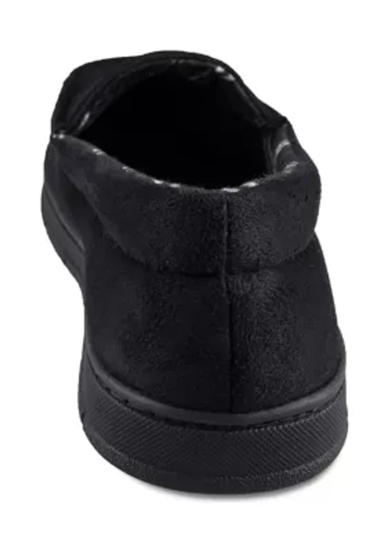 Moccasin Slippers with Plaid Lining