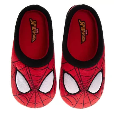 Marvel Spider-Man Men's Slippers Cozy, Plush, and Fun House Shoes