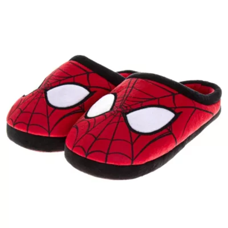 Marvel Spider-Man Men's Slippers Cozy, Plush, and Fun House Shoes
