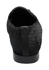 Valet Leather Sole Velour Bit Loafer Slippers