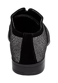 Starleigh Rhinestone Plain Toe Slip On Loafers