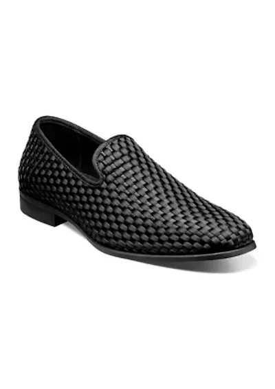 Swenson Woven Slip On Smoking Loafers