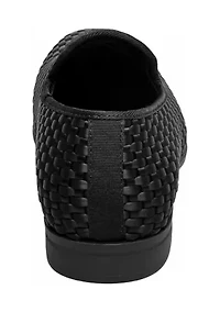 Swenson Woven Slip On Smoking Loafers