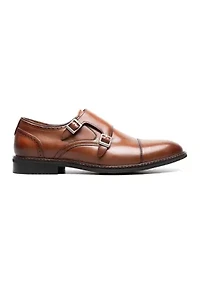 Boswell Cap Toe Double Monk Strap Loafers