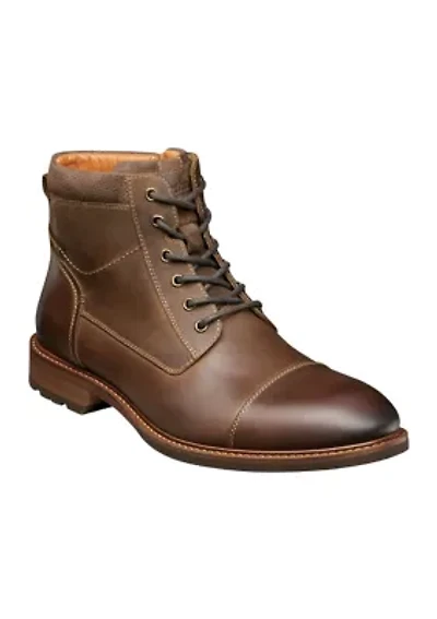 Lodge Lace Up Cap Toe Boots