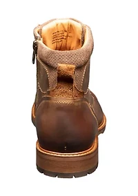 Lodge Lace Up Cap Toe Boots