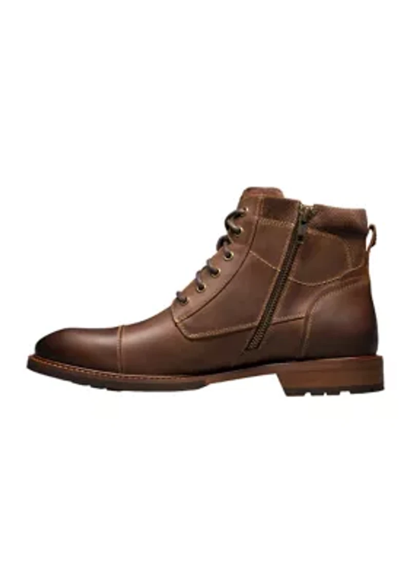 Lodge Lace Up Cap Toe Boots