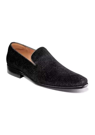 Postino Plain Toe Velvet Slip-on