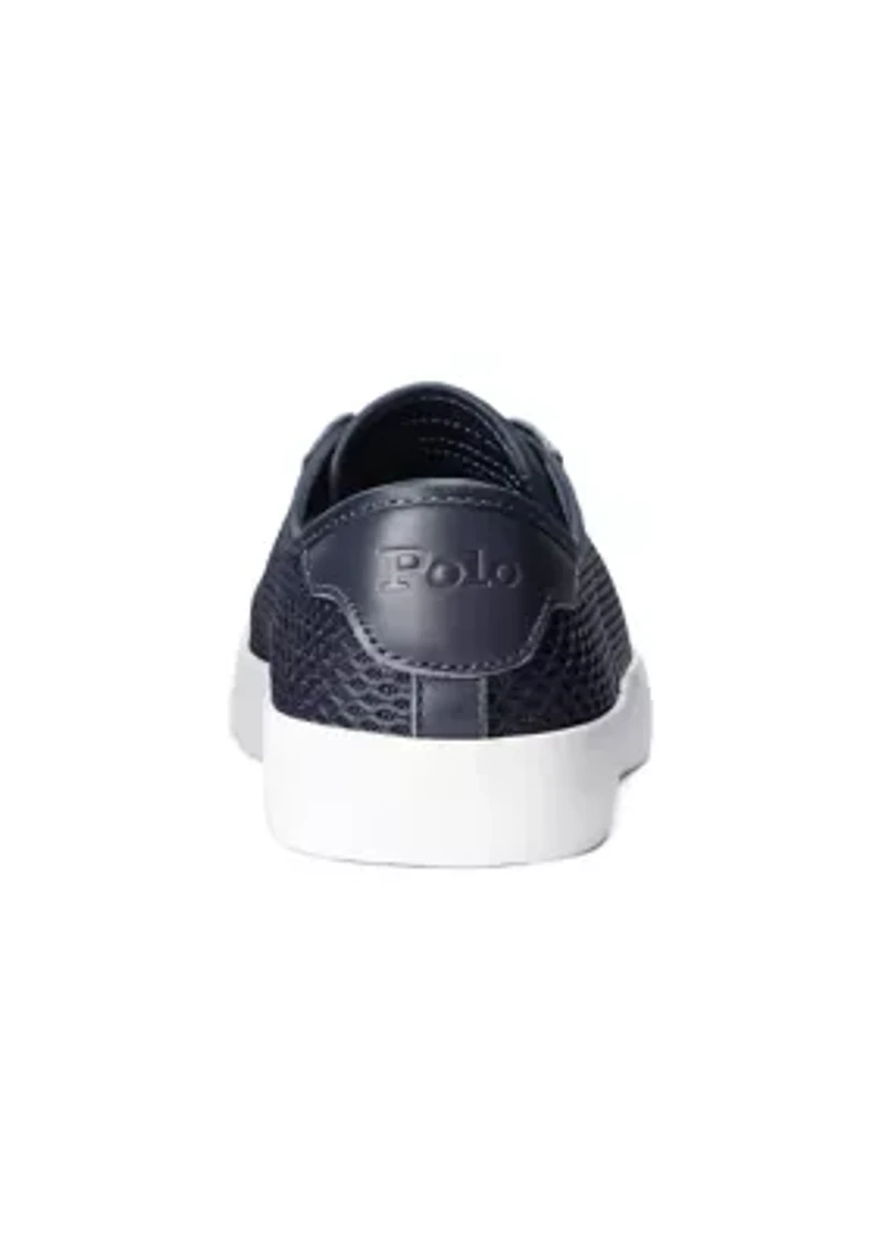 Nelson Leather-Trim Mesh Sneakers