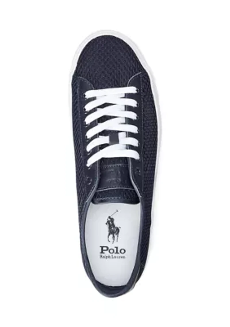 Nelson Leather-Trim Mesh Sneakers