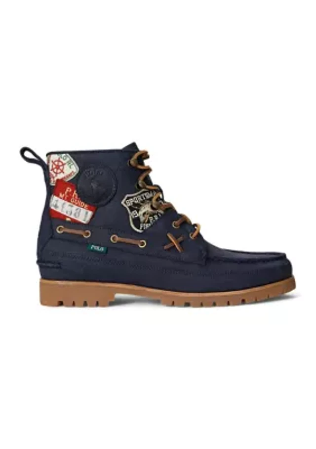 Polo Ralph Lauren Patchwork Ranger Boots Navy 10 Polo Ralph Lauren Patchwork Suede High-Top Boots | Saks  main image 3