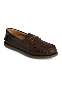 Gold 2 Eye Woven Boat Shoes