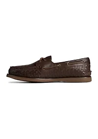 Gold 2 Eye Woven Boat Shoes