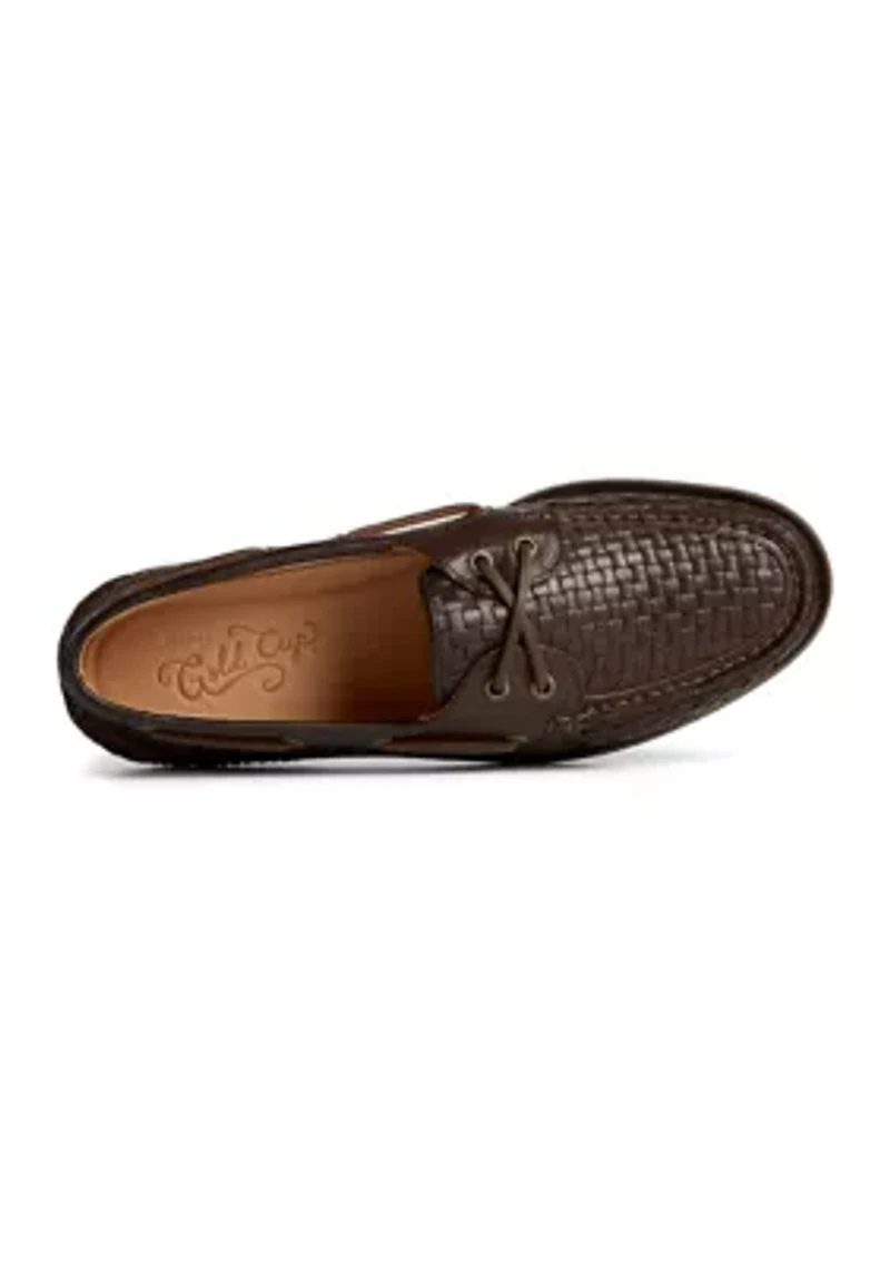 Gold 2 Eye Woven Boat Shoes