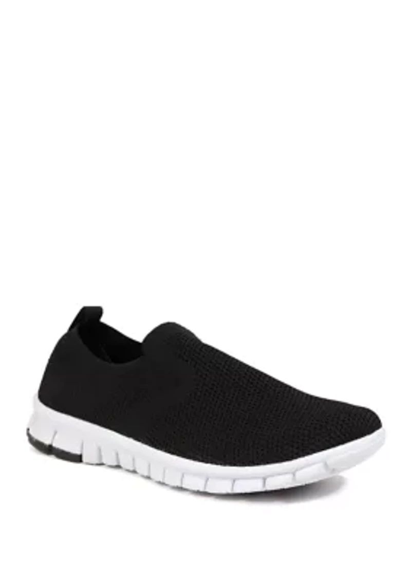 Eddy Flexible Sole Bungee Lace Slip On Oxford Hybrid Casual Sneakers