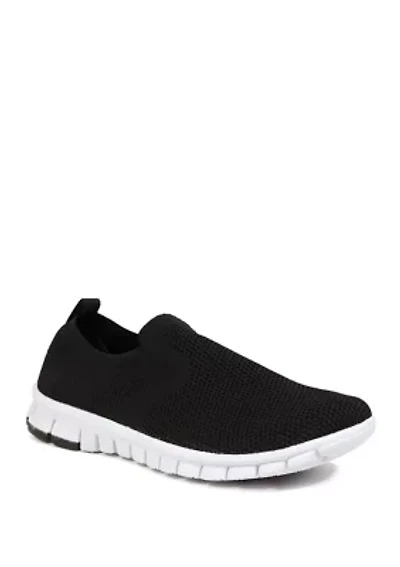Eddy Flexible Sole Bungee Lace Slip On Oxford Hybrid Casual Sneakers