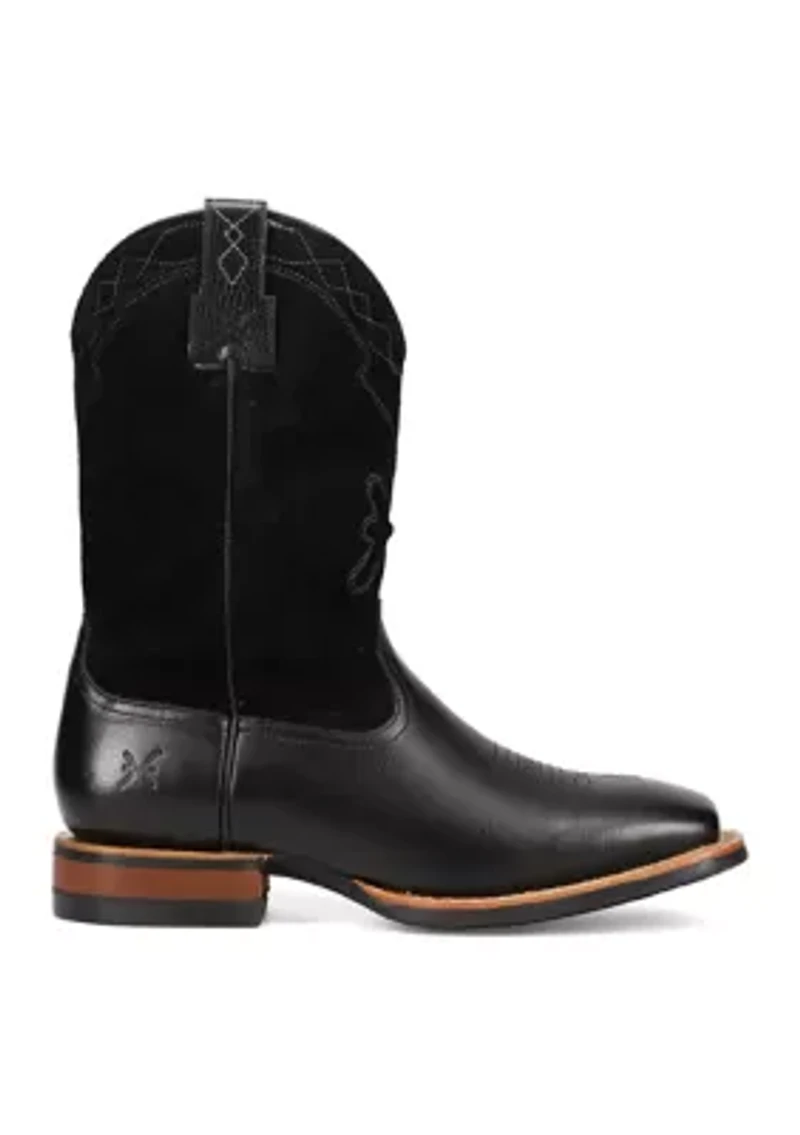 Men's Hauser Logo Stitch Square Toe Boots