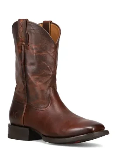 Men's Hauser Logo Stitch Square Toe Boots