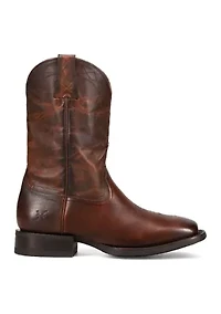Men's Hauser Logo Stitch Square Toe Boots