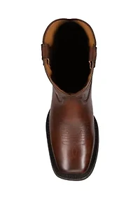 Men's Hauser Logo Stitch Square Toe Boots
