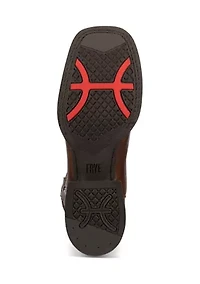 Men's Hauser Logo Stitch Square Toe Boots