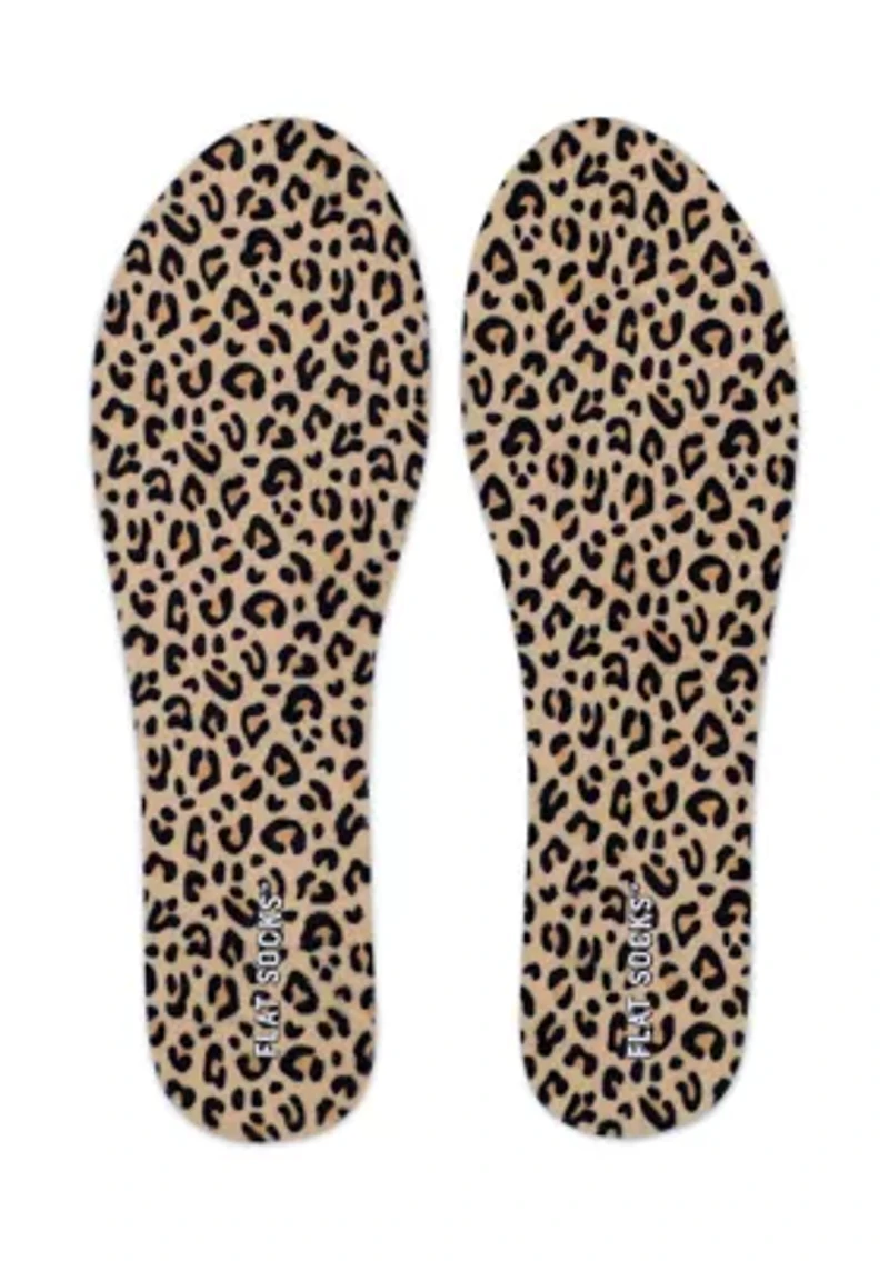 3 Pack No Show Sock Inserts - Solid and Leopard Prints