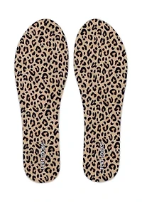 3 Pack No Show Sock Inserts - Solid and Leopard Prints