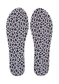 3 Pack No Show Sock Inserts - Solid and Leopard Prints