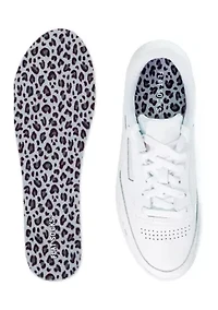 3 Pack No Show Sock Inserts - Solid and Leopard Prints