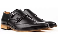 Men's Monk Strap Brogue Dress Shoes