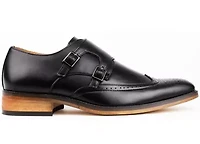 Men's Monk Strap Brogue Dress Shoes