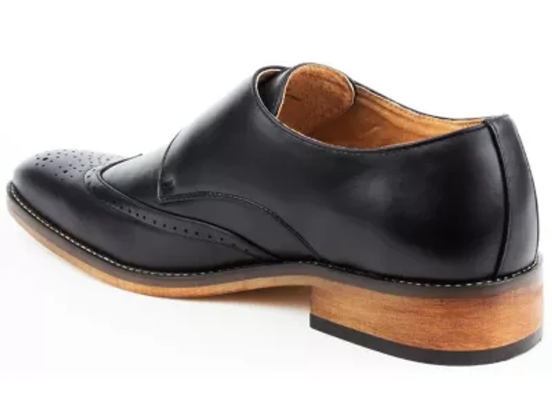Men's Monk Strap Brogue Dress Shoes