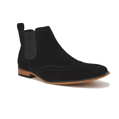 Men's Slip On Wing Tip Chelsea Boots