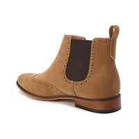 Men's Slip On Wing Tip Chelsea Boots