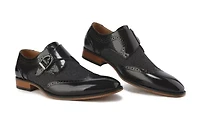 Men's Monk Strap Herringbone Dress Shoes
