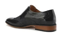 Men's Monk Strap Herringbone Dress Shoes